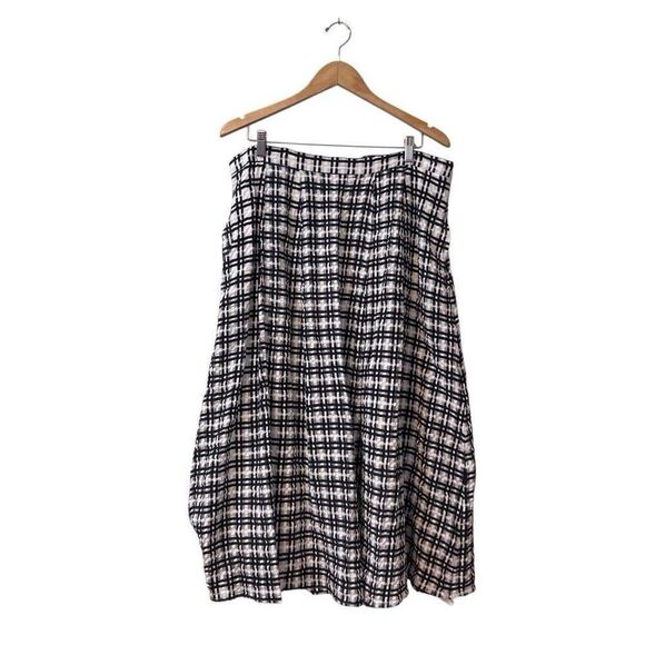 Maeve by Anthropologie Midi Skirt Black White Womens Size 16 - Picture 3 of 9